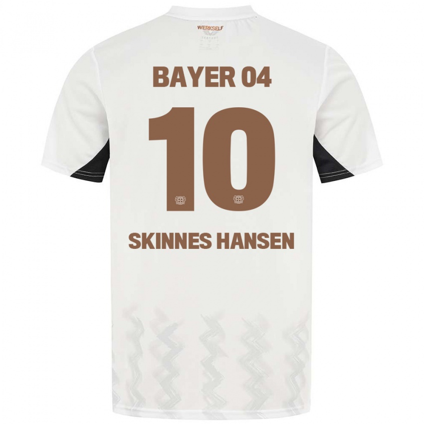 Kinderen Synne Skinnes Hansen #10 Wit Zwart Uitshirt Uittenue 2024/25 T-Shirt België