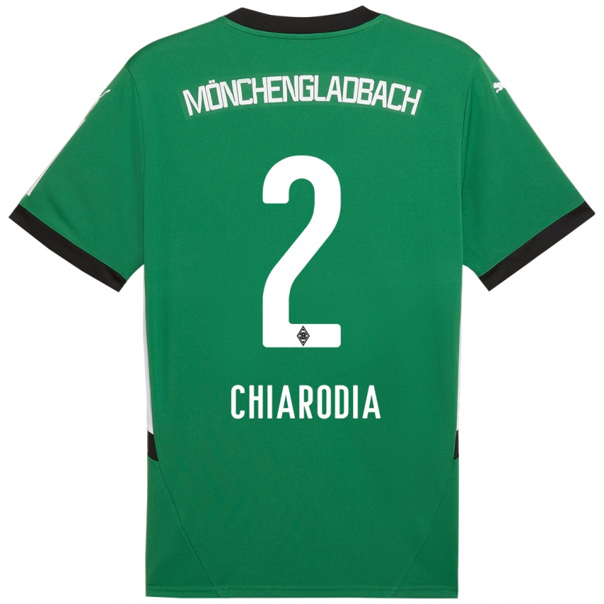 Kinder Fabio Chiarodia #2 Grün Weiß Auswärtstrikot Trikot 2024/25 T-Shirt Belgien