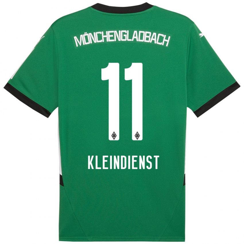 Enfant Maillot Tim Kleindienst #11 Vert Blanc Tenues Extérieur 2024/25 T-Shirt Belgique