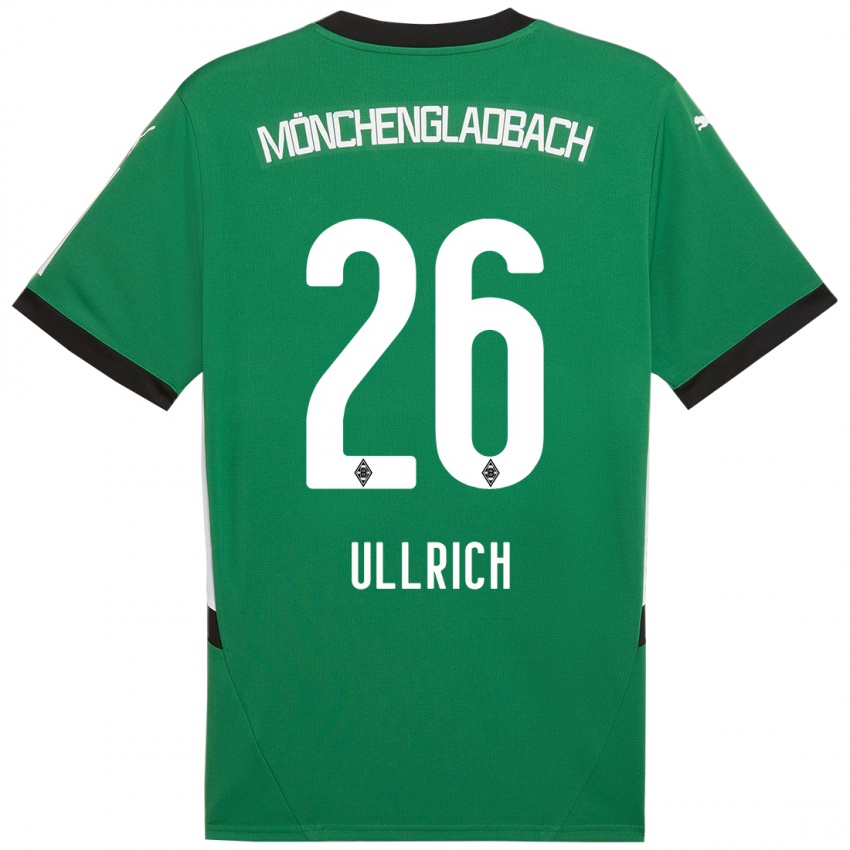 Enfant Maillot Lukas Ullrich #26 Vert Blanc Tenues Extérieur 2024/25 T-Shirt Belgique