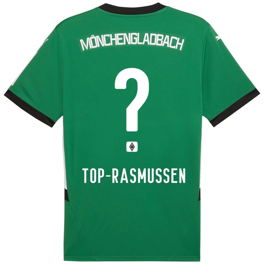 Enfant Maillot Tristan Top-Rasmussen #0 Vert Blanc Tenues Extérieur 2024/25 T-Shirt Belgique