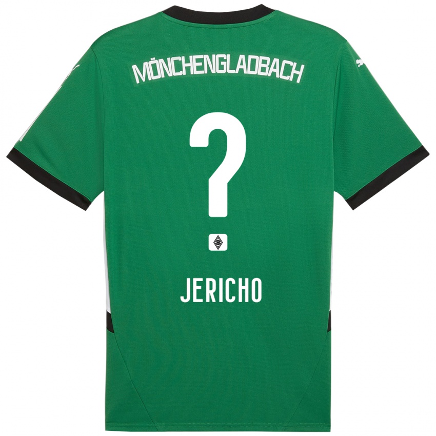 Enfant Maillot Aidan Jericho #0 Vert Blanc Tenues Extérieur 2024/25 T-Shirt Belgique