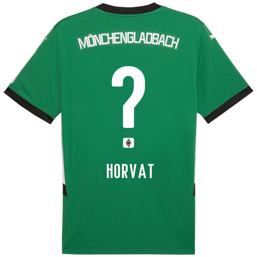 Enfant Maillot Niko Horvat #0 Vert Blanc Tenues Extérieur 2024/25 T-Shirt Belgique