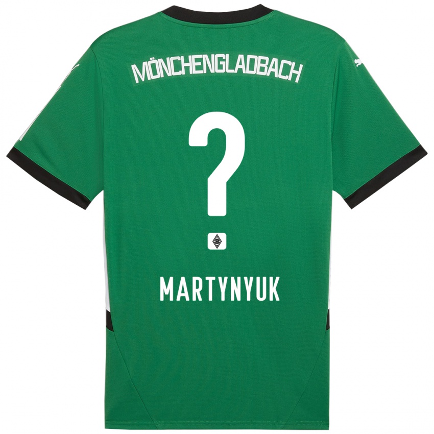 Enfant Maillot Anton Martynyuk #0 Vert Blanc Tenues Extérieur 2024/25 T-Shirt Belgique