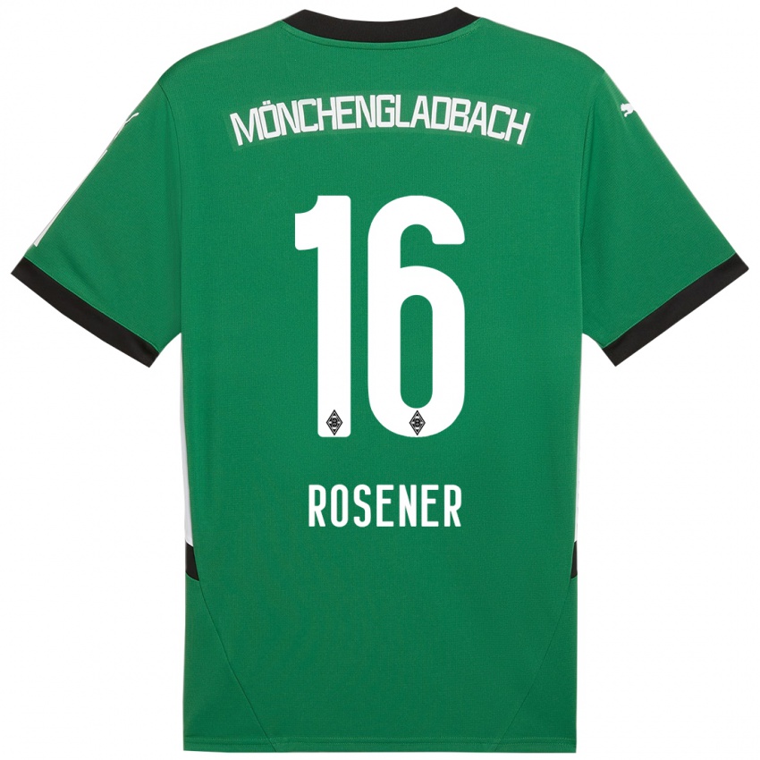 Enfant Maillot Chiara Rösener #16 Vert Blanc Tenues Extérieur 2024/25 T-Shirt Belgique