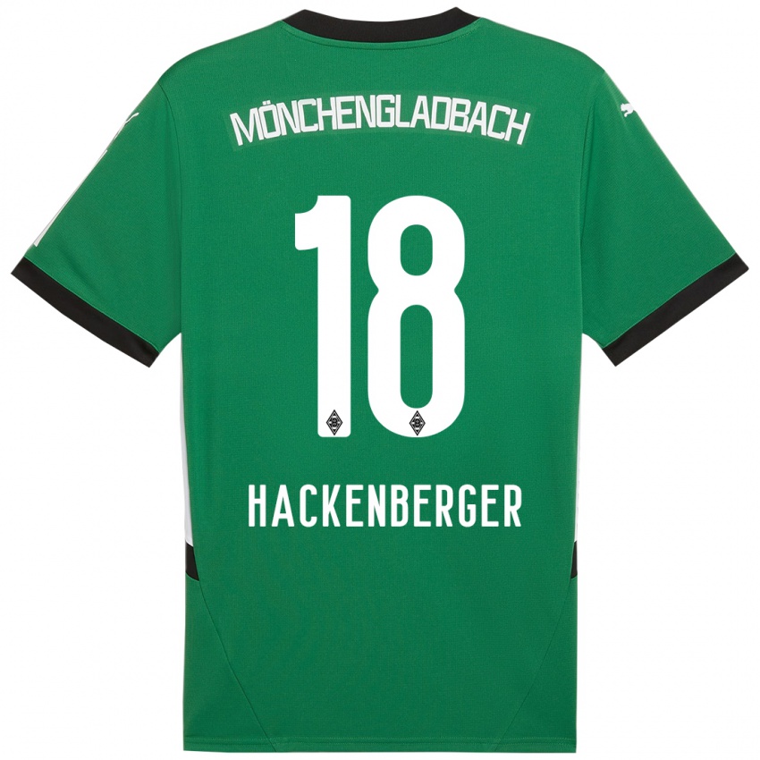 Enfant Maillot Jessica Hackenberger #18 Vert Blanc Tenues Extérieur 2024/25 T-Shirt Belgique