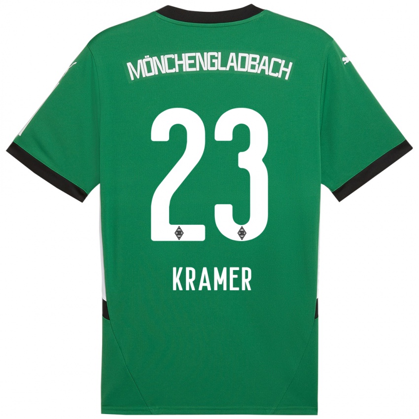 Enfant Maillot Christoph Kramer #23 Vert Blanc Tenues Extérieur 2024/25 T-Shirt Belgique