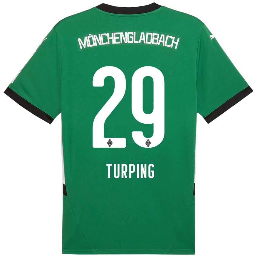 Kinderen Selim Turping #29 Groen Wit Uitshirt Uittenue 2024/25 T-Shirt België