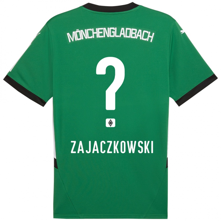 Enfant Maillot Vincent Zajaczkowski #0 Vert Blanc Tenues Extérieur 2024/25 T-Shirt Belgique