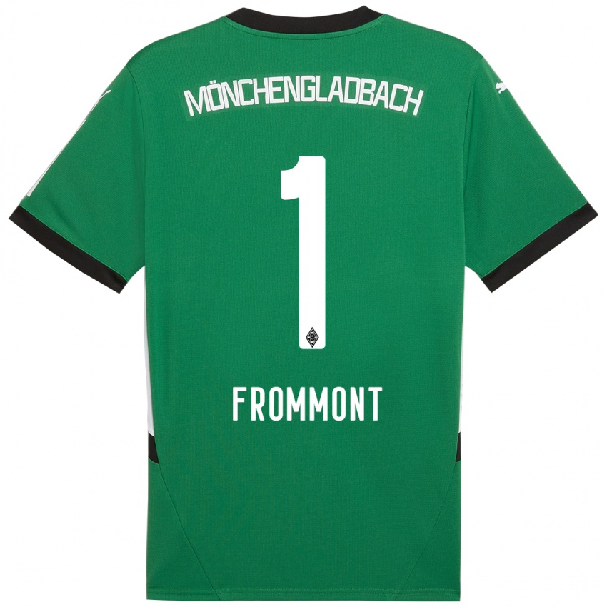 Enfant Maillot Romina Frommont #1 Vert Blanc Tenues Extérieur 2024/25 T-Shirt Belgique