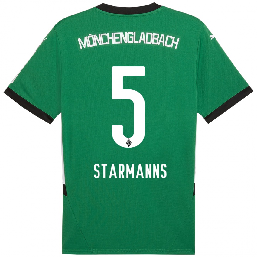 Enfant Maillot Sandra Starmanns #5 Vert Blanc Tenues Extérieur 2024/25 T-Shirt Belgique