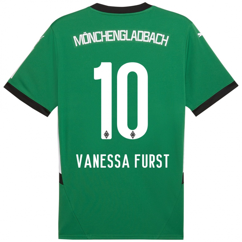 Enfant Maillot Vanessa Fürst #10 Vert Blanc Tenues Extérieur 2024/25 T-Shirt Belgique