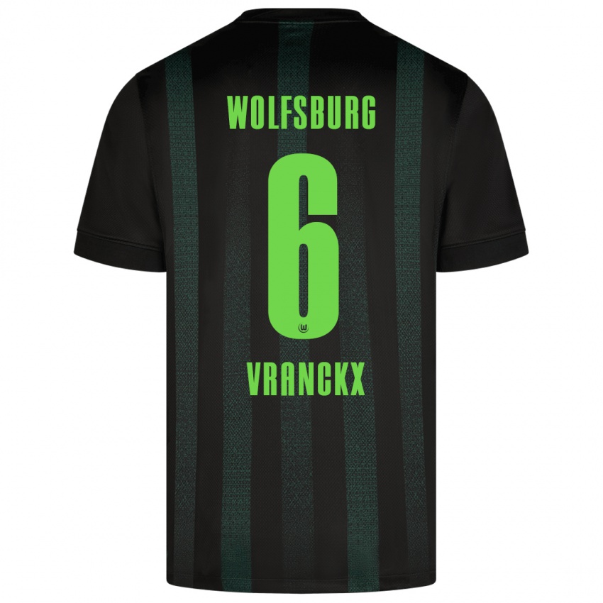 Kinder Aster Vranckx #6 Dunkelgrün Auswärtstrikot Trikot 2024/25 T-Shirt Belgien