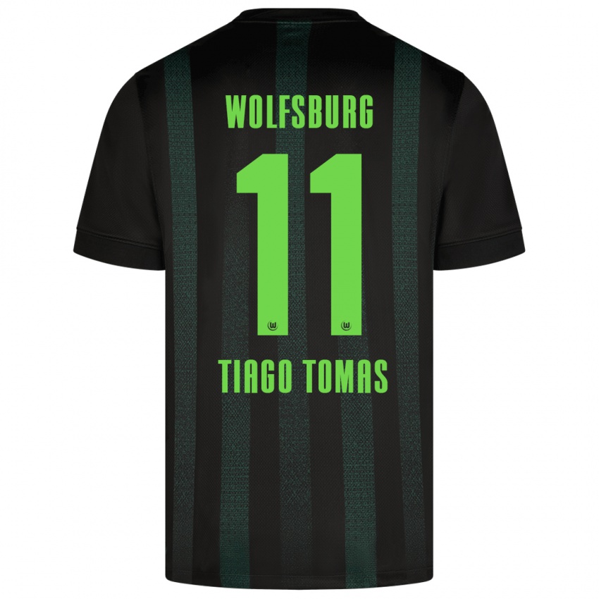 Kinder Tiago Tomás #11 Dunkelgrün Auswärtstrikot Trikot 2024/25 T-Shirt Belgien