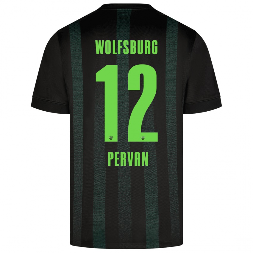 Kinder Pavao Pervan #12 Dunkelgrün Auswärtstrikot Trikot 2024/25 T-Shirt Belgien