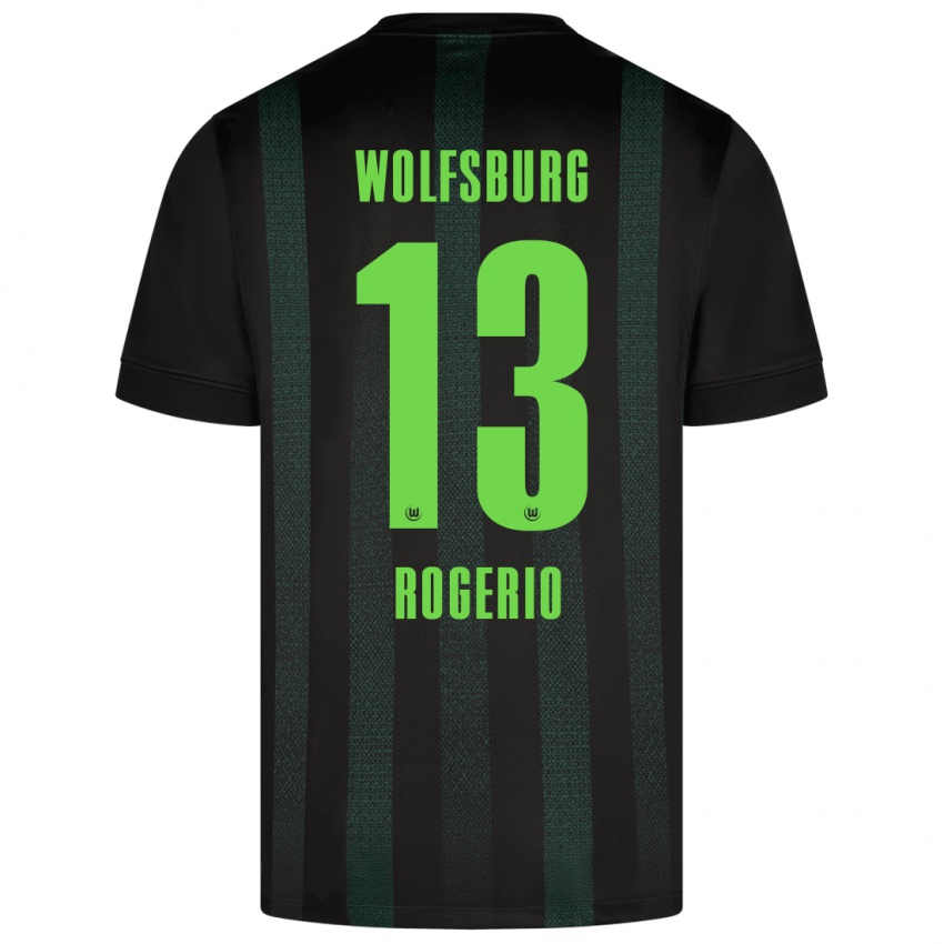 Kinder Rogério #13 Dunkelgrün Auswärtstrikot Trikot 2024/25 T-Shirt Belgien