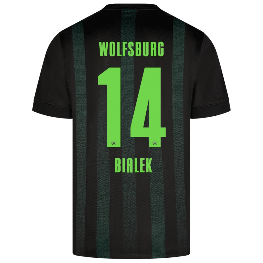 Kinder Bartosz Bialek #14 Dunkelgrün Auswärtstrikot Trikot 2024/25 T-Shirt Belgien