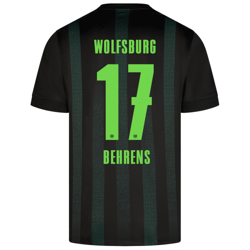 Kinder Kevin Behrens #17 Dunkelgrün Auswärtstrikot Trikot 2024/25 T-Shirt Belgien