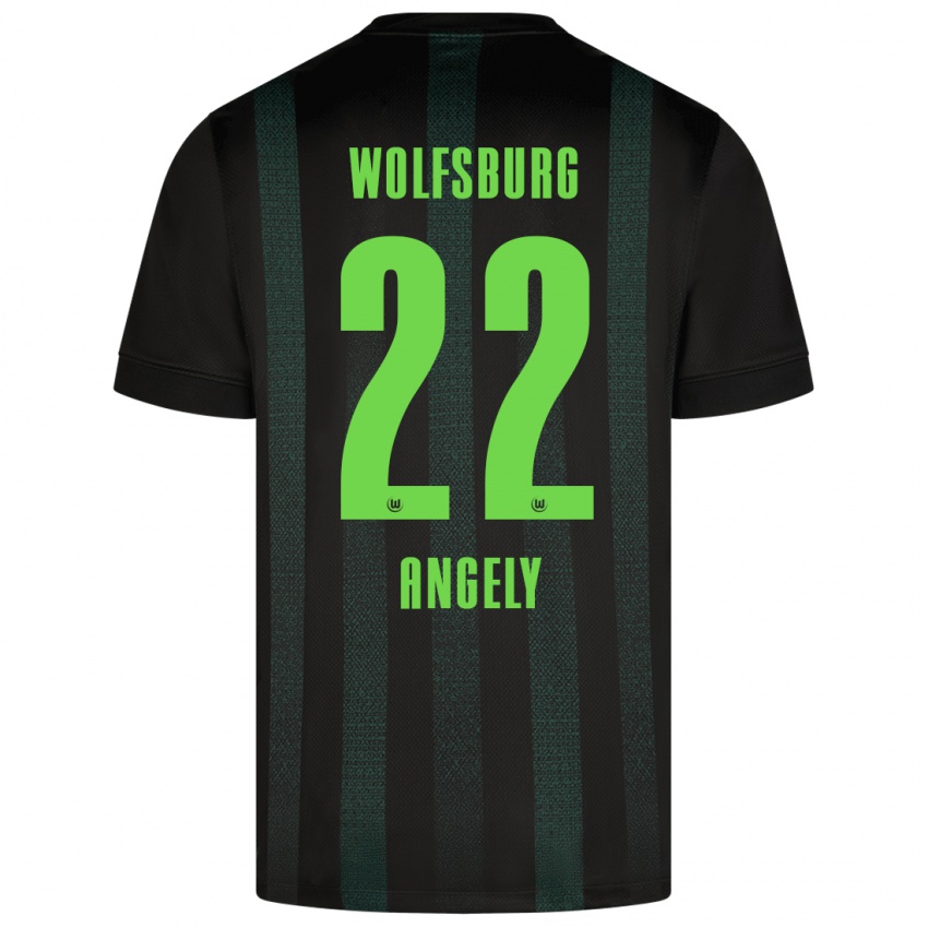 Kinder Mathys Angély #22 Dunkelgrün Auswärtstrikot Trikot 2024/25 T-Shirt Belgien