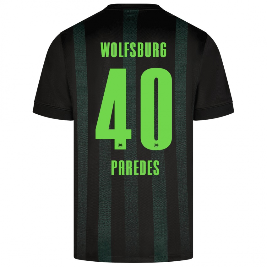 Kinder Kevin Paredes #40 Dunkelgrün Auswärtstrikot Trikot 2024/25 T-Shirt Belgien