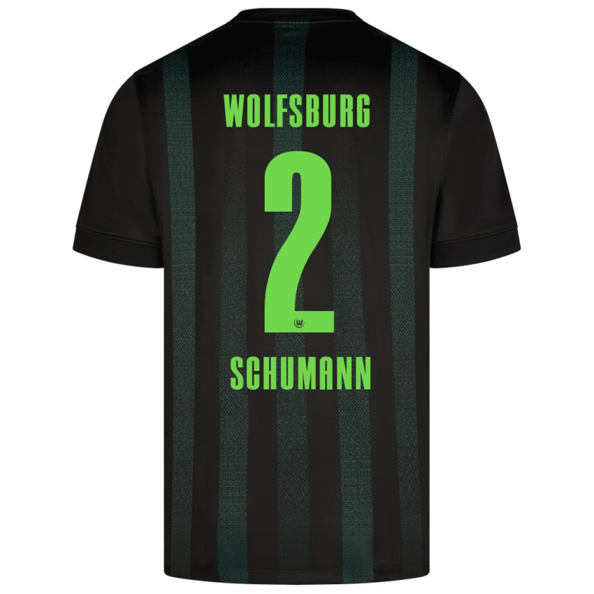 Kinder Anton Schumann #2 Dunkelgrün Auswärtstrikot Trikot 2024/25 T-Shirt Belgien