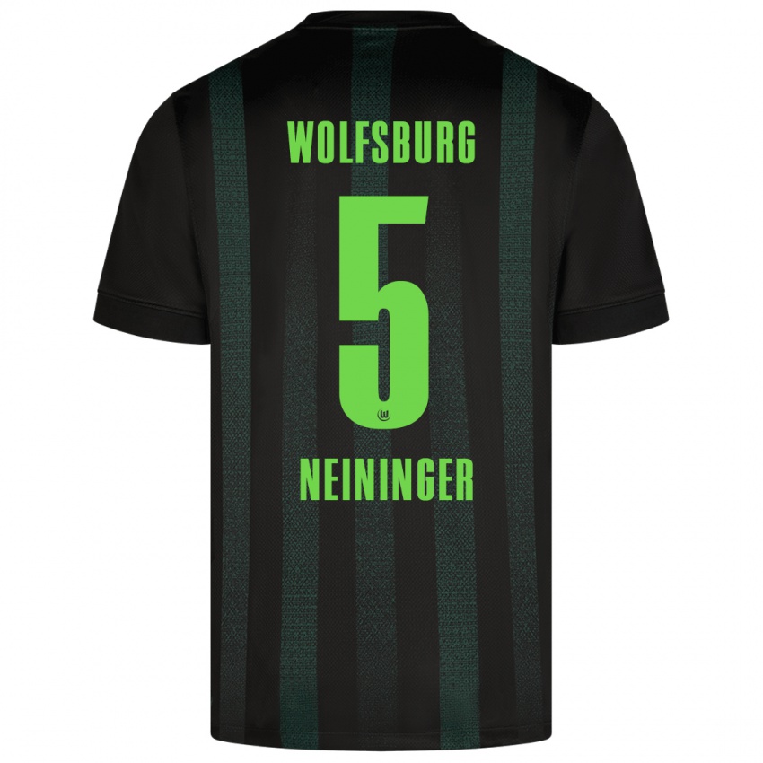 Kinder Tim Neininger #5 Dunkelgrün Auswärtstrikot Trikot 2024/25 T-Shirt Belgien