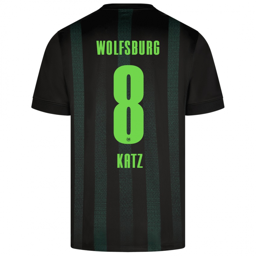 Kinder Bruno Katz #8 Dunkelgrün Auswärtstrikot Trikot 2024/25 T-Shirt Belgien