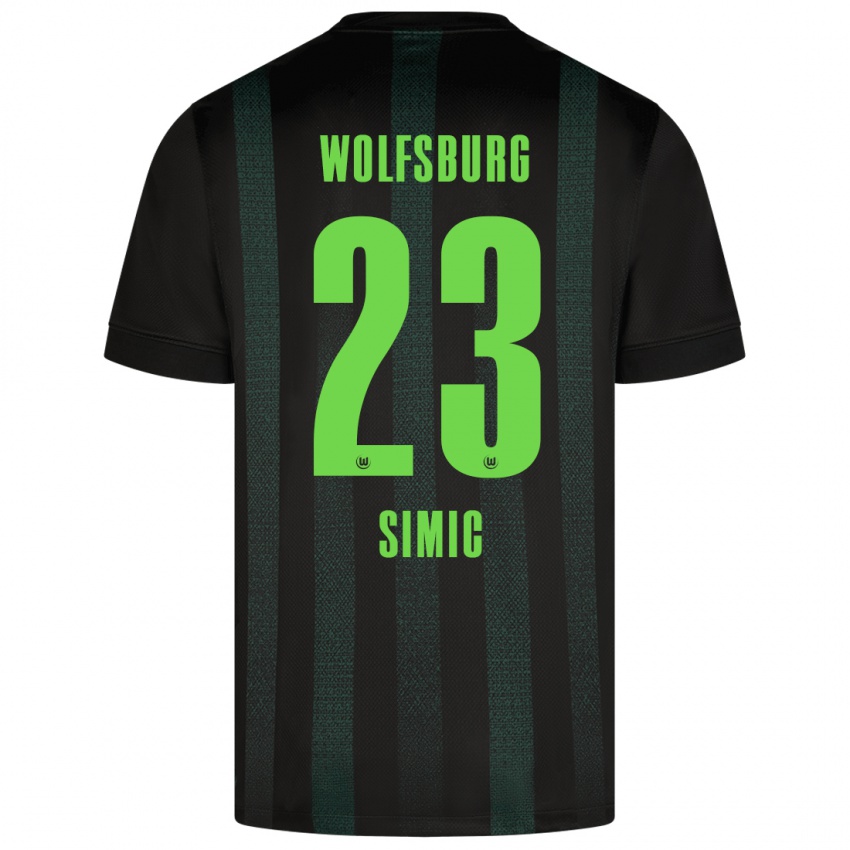 Kinder Karlo Simic #23 Dunkelgrün Auswärtstrikot Trikot 2024/25 T-Shirt Belgien