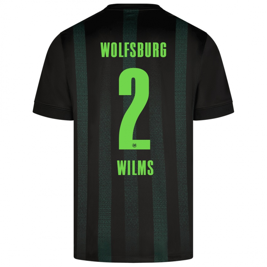 Kinder Lynn Wilms #2 Dunkelgrün Auswärtstrikot Trikot 2024/25 T-Shirt Belgien