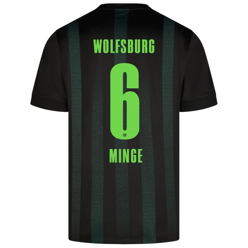 Kinder Janina Minge #6 Dunkelgrün Auswärtstrikot Trikot 2024/25 T-Shirt Belgien