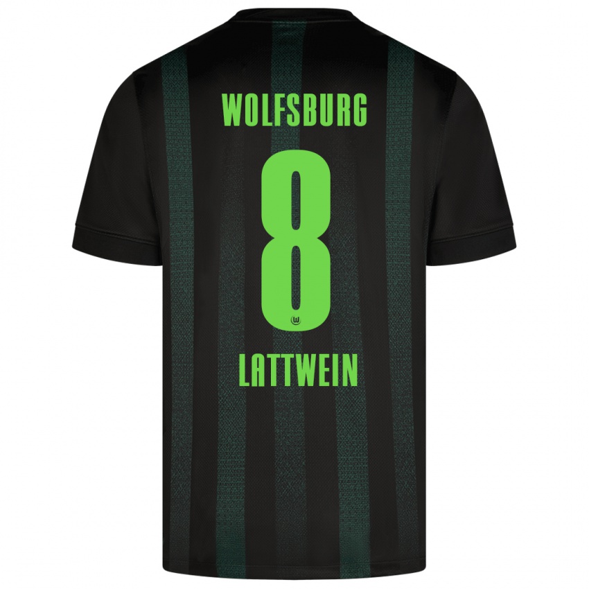 Kinder Lena Lattwein #8 Dunkelgrün Auswärtstrikot Trikot 2024/25 T-Shirt Belgien