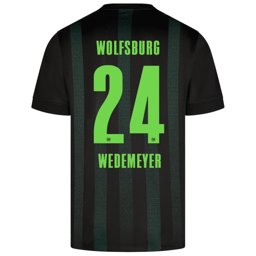 Kinder Joelle Wedemeyer #24 Dunkelgrün Auswärtstrikot Trikot 2024/25 T-Shirt Belgien