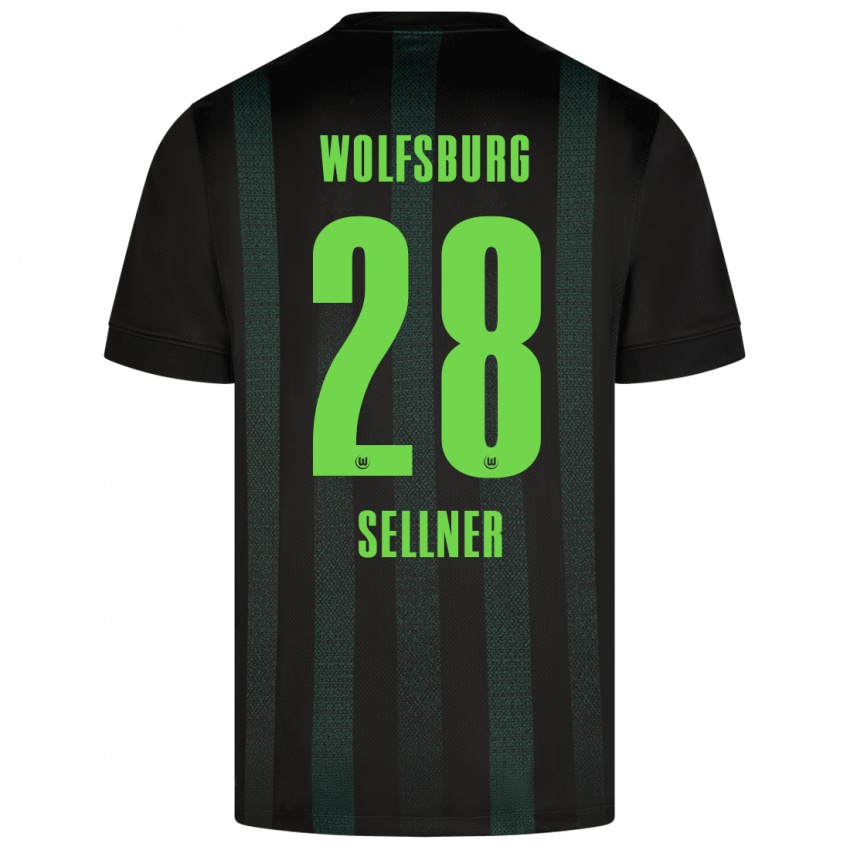 Kinder Tabea Sellner #28 Dunkelgrün Auswärtstrikot Trikot 2024/25 T-Shirt Belgien