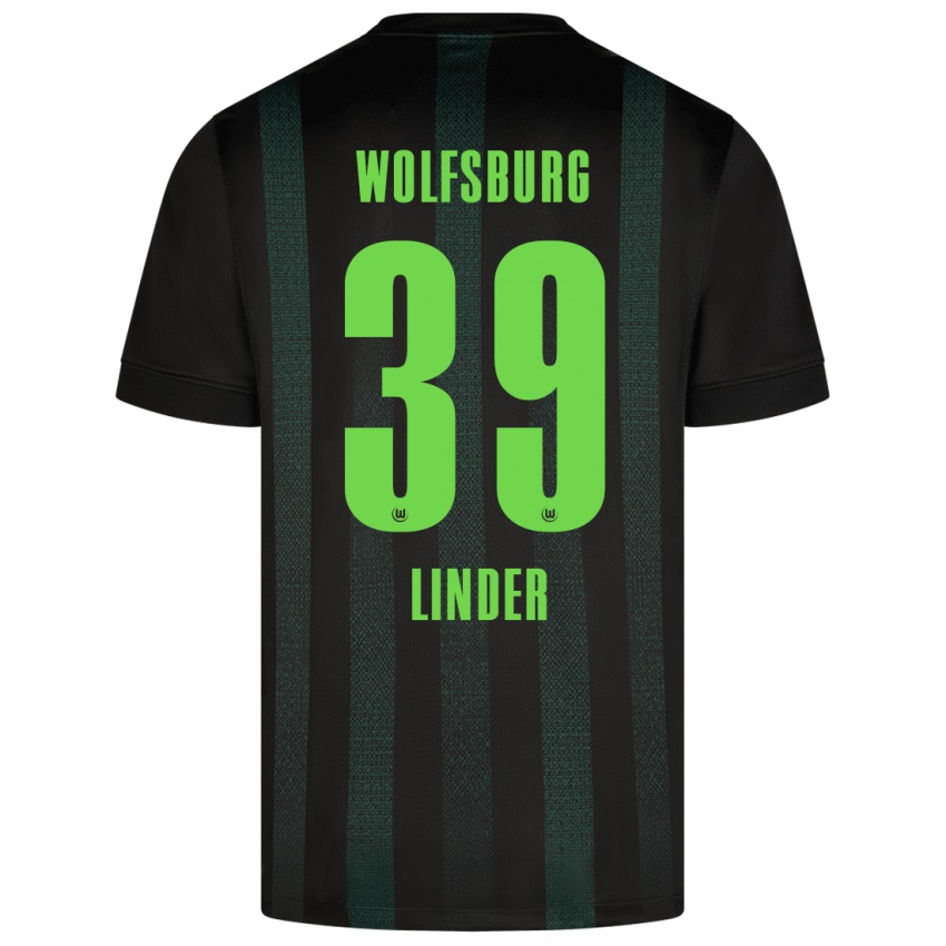 Kinder Sarai Linder #39 Dunkelgrün Auswärtstrikot Trikot 2024/25 T-Shirt Belgien