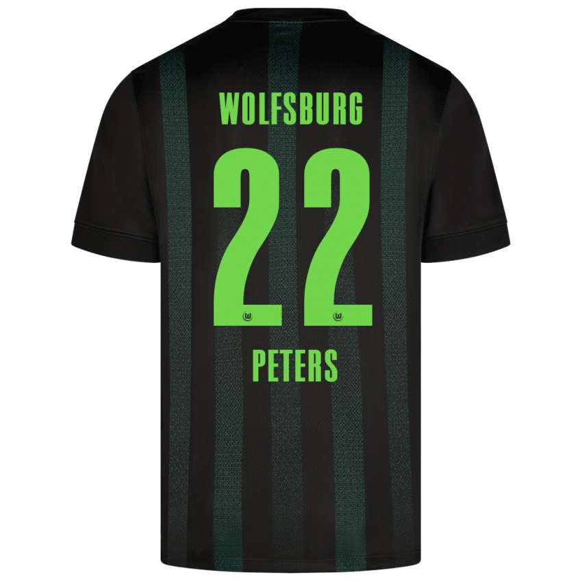 Kinder Laurin Peters #22 Dunkelgrün Auswärtstrikot Trikot 2024/25 T-Shirt Belgien