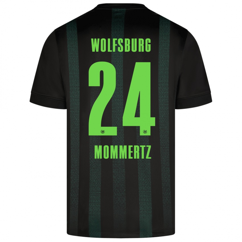 Kinder Benjamin Mommertz #24 Dunkelgrün Auswärtstrikot Trikot 2024/25 T-Shirt Belgien