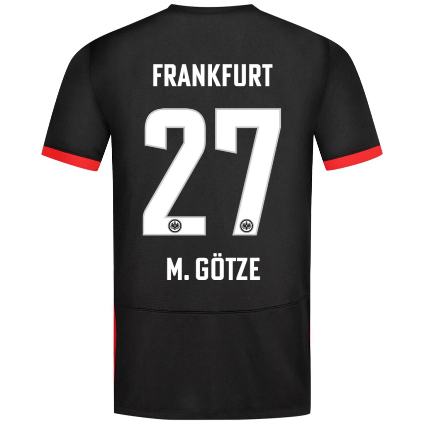 Kinder Mario Götze #27 Schwarz Auswärtstrikot Trikot 2024/25 T-Shirt Belgien