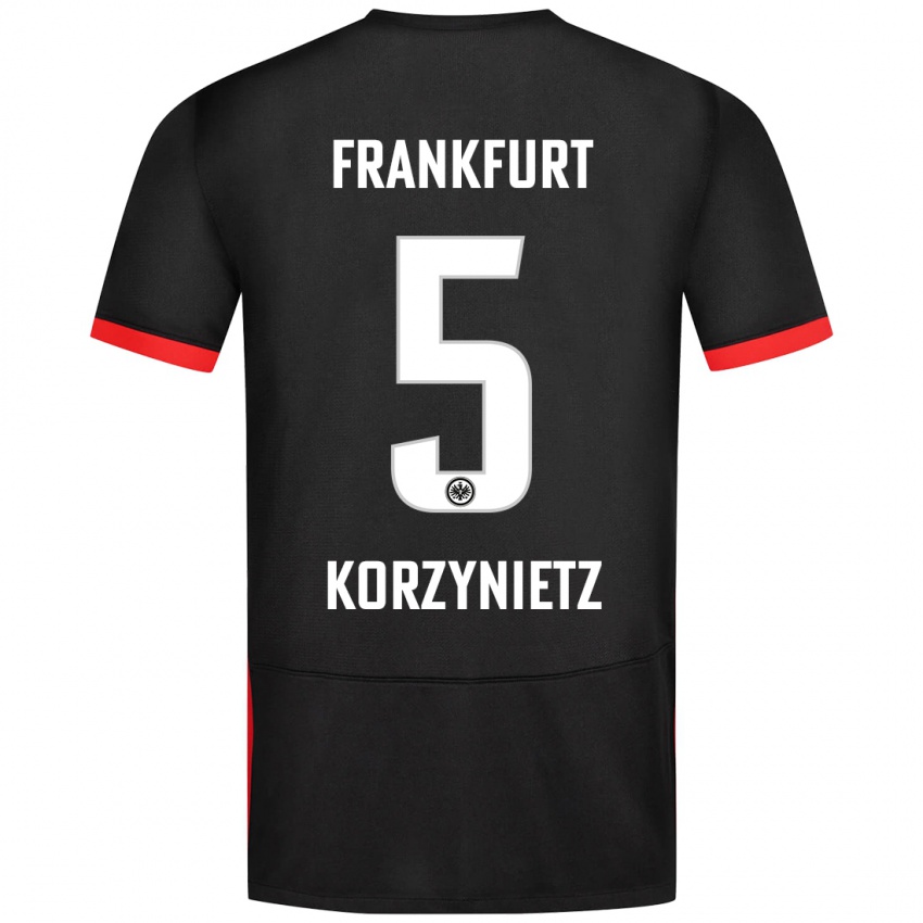 Kinder Jaden Korzynietz #5 Schwarz Auswärtstrikot Trikot 2024/25 T-Shirt Belgien