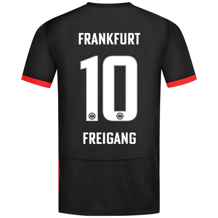 Kinder Laura Freigang #10 Schwarz Auswärtstrikot Trikot 2024/25 T-Shirt Belgien