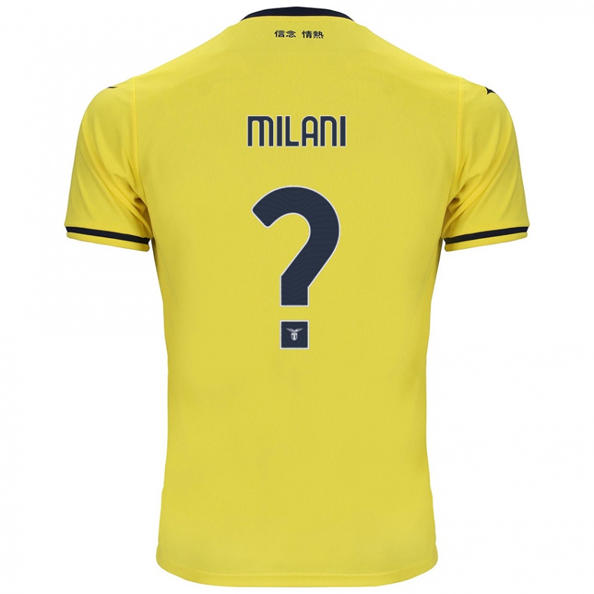 Kinderen Alessandro Milani #0 Geel Uitshirt Uittenue 2024/25 T-Shirt België