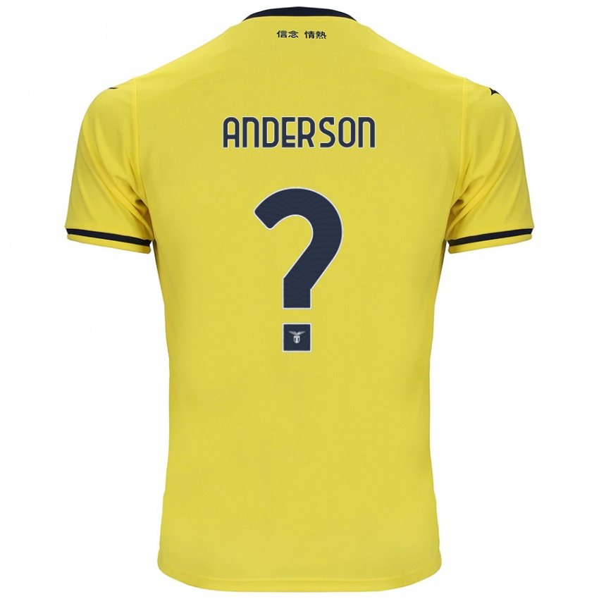 Kinder André Anderson #0 Gelb Auswärtstrikot Trikot 2024/25 T-Shirt Belgien