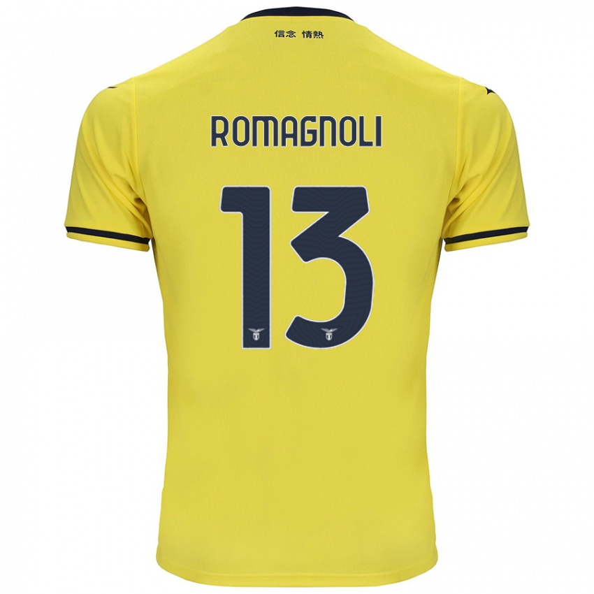 Kinderen Alessio Romagnoli #13 Geel Uitshirt Uittenue 2024/25 T-Shirt België