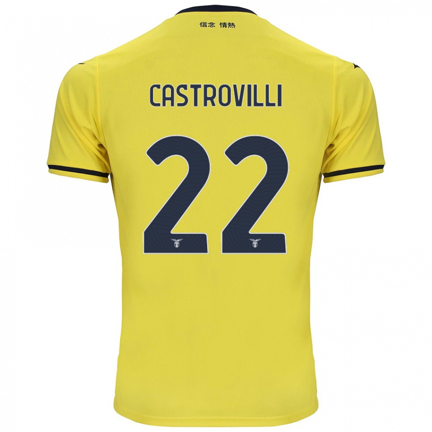 Kinder Gaetano Castrovilli #22 Gelb Auswärtstrikot Trikot 2024/25 T-Shirt Belgien