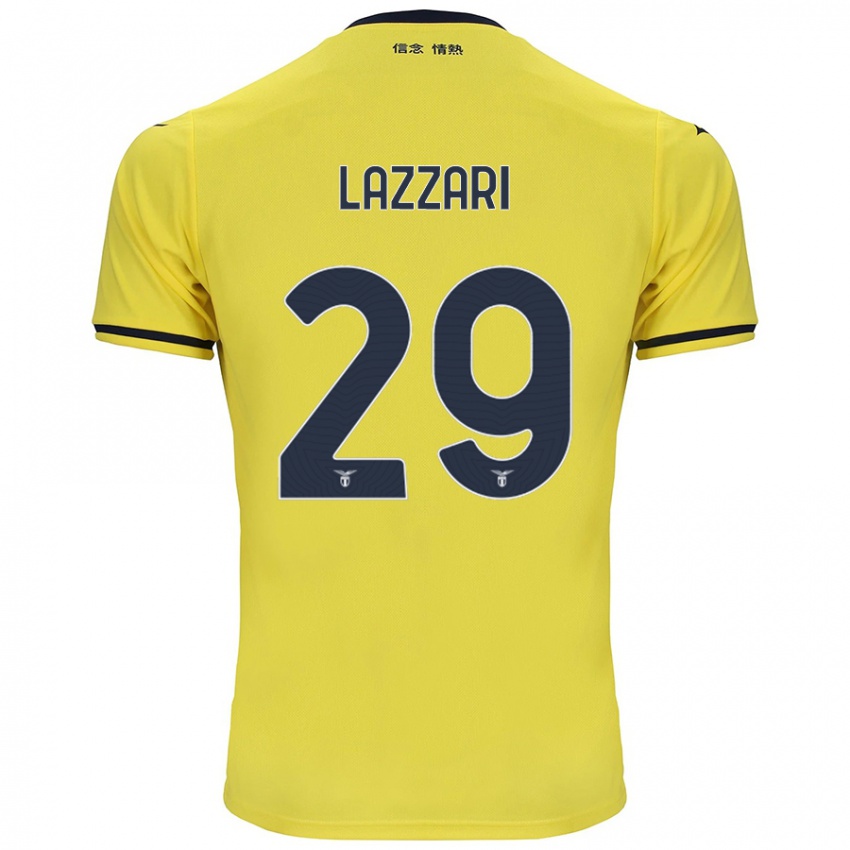 Kinderen Manuel Lazzari #29 Geel Uitshirt Uittenue 2024/25 T-Shirt België