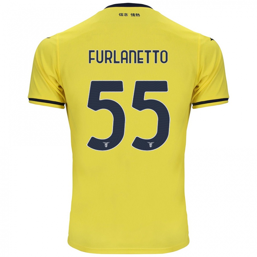 Kinderen Alessio Furlanetto #55 Geel Uitshirt Uittenue 2024/25 T-Shirt België