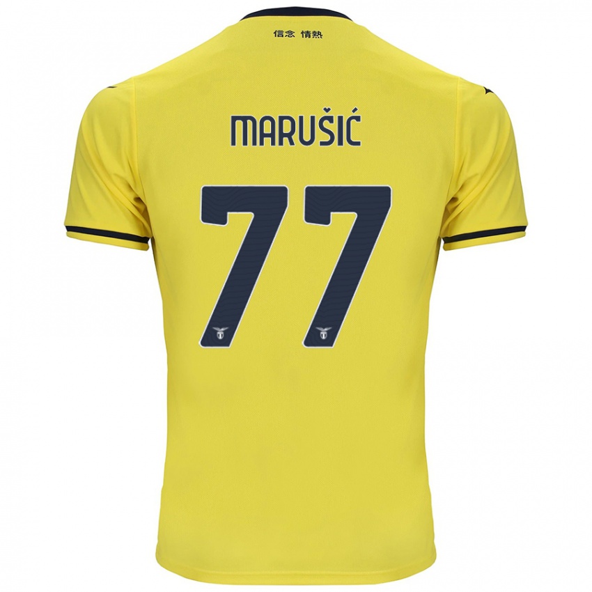 Kinderen Adam Marusic #77 Geel Uitshirt Uittenue 2024/25 T-Shirt België