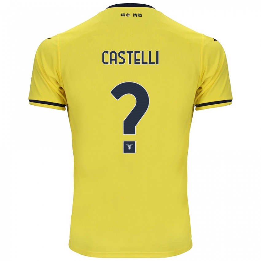 Kinderen Valerio Castelli #0 Geel Uitshirt Uittenue 2024/25 T-Shirt België