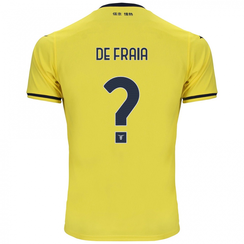 Kinderen Davide De Fraia #0 Geel Uitshirt Uittenue 2024/25 T-Shirt België