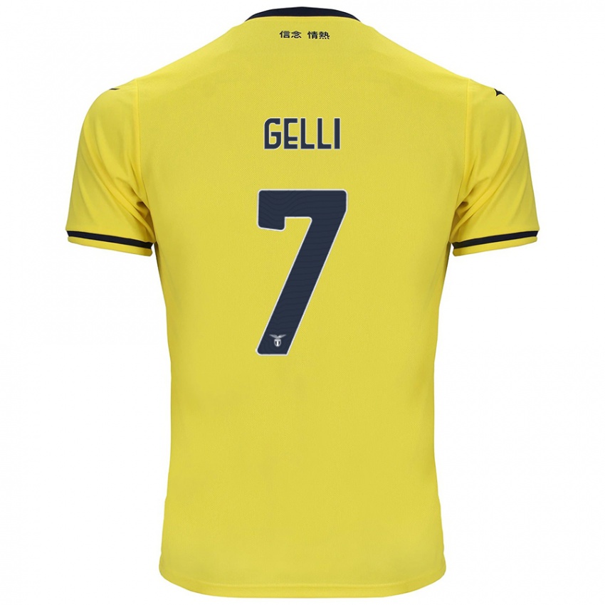 Kinderen Valerio Gelli #7 Geel Uitshirt Uittenue 2024/25 T-Shirt België