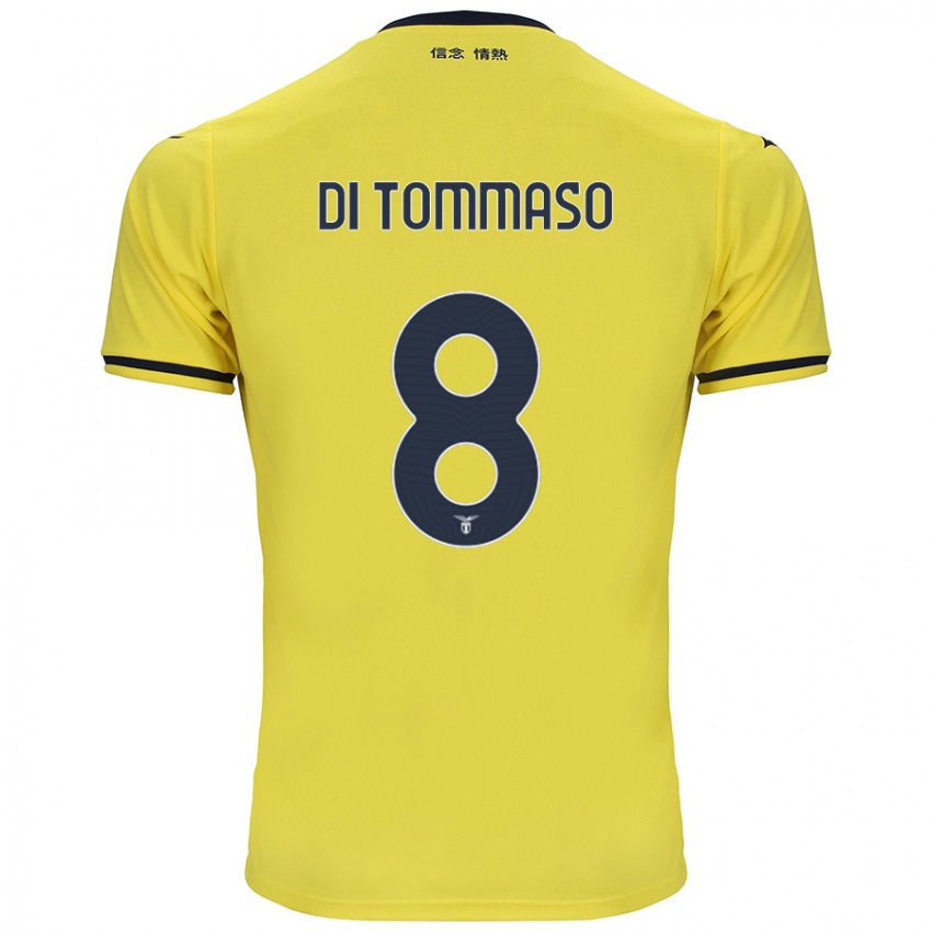 Kinder Leonardo Di Tommaso #8 Gelb Auswärtstrikot Trikot 2024/25 T-Shirt Belgien